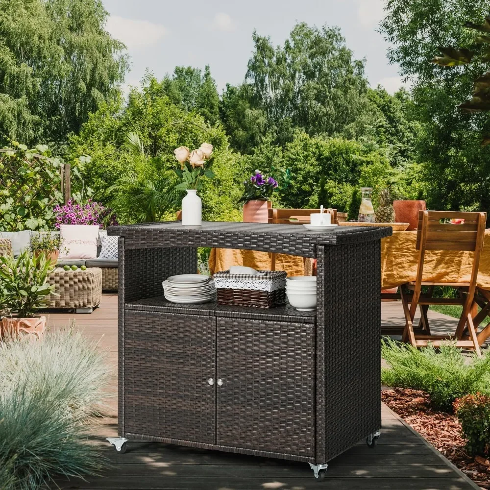 Outdoor Storage Cabinet,Outdoor Cabinet for Patio Outdoor Bar Cart with Rolling Wheels Patio Bar Table
Outdoor Storage Cabinet,Outdoor Cabinet for Patio Outdoor Bar Cart with Rolling Wheels Patio Bar Table