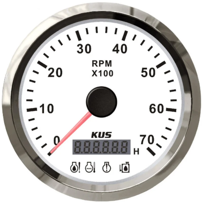 KUS 85mm 0-7000RPM Tachometers Pulse Signal Rev Counters Hourmeters & Red Backlight with Fuel Level Water Temp Alarm Function
KUS 85mm 0-7000RPM Tachometers Pulse Signal Rev Counters Hourmeters & Red Backlight with Fuel Level Water Temp Alarm Function