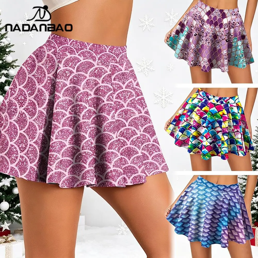 Nadanbao fish scale Print Women's Skirt Summer High Waist Mini Skirt casual student Skirts Halloween Mermaid Cosplay Clothing
Nadanbao fish scale Print Women's Skirt Summer High Waist Mini Skirt casual student Skirts Halloween Mermaid Cosplay Clothing