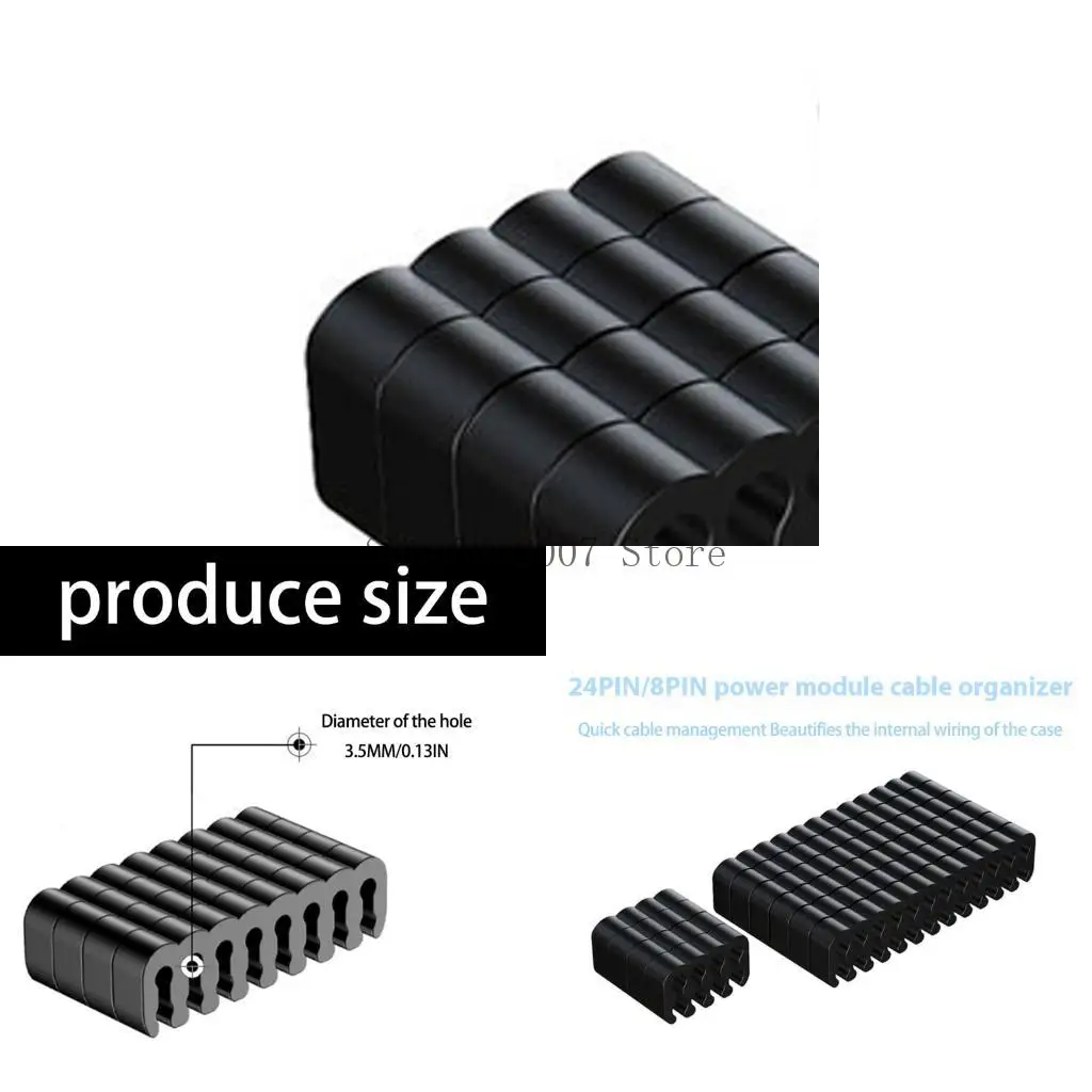 34pcs PVC Line Guides For 3.0-3.6mm Sleeved Cords Computer Power Cord Organizing Easy Assembly 40JB 
34pcs PVC Line Guides For 3.0-3.6mm Sleeved Cords Computer Power Cord Organizing Easy Assembly 40JB