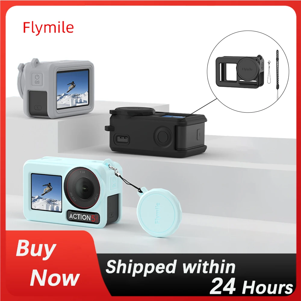 Flymile Action 5 Pro Silicone Case For DJI Osmo Action 5 Pro 4 3 Sports Camera Silicone Housing Soft Shell With Lens Cap Cover
Flymile Action 5 Pro Silicone Case For DJI Osmo Action 5 Pro 4 3 Sports Camera Silicone Housing Soft Shell With Lens Cap Cover