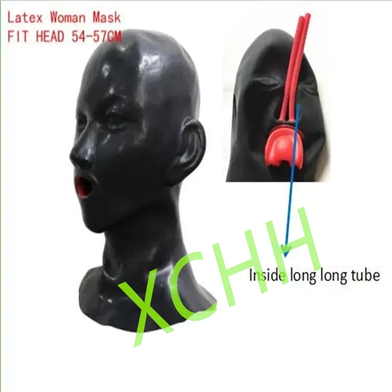 Handmade Latex Hood Rubber Mask with Long Tube Close Eye Back Zip Sexy Fetish Headgear Halloween Cosplay Costume head 54-57cm
Handmade Latex Hood Rubber Mask with Long Tube Close Eye Back Zip Sexy Fetish Headgear Halloween Cosplay Costume head 54-57cm