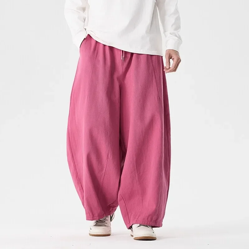 Wide Leg Pants Men's Comfortable to wear Casual Pants Japanese Harun Pants Men's Lantern Drawstring Sweatpant Trousers Plus Size
Wide Leg Pants Men's Comfortable to wear Casual Pants Japanese Harun Pants Men's Lantern Drawstring Sweatpant Trousers Plus Size