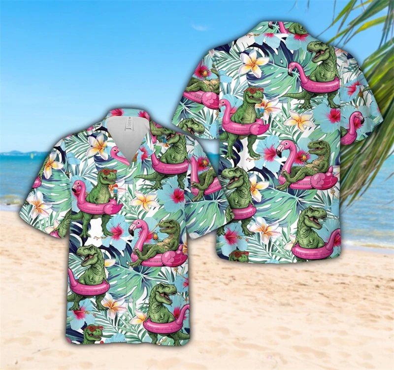 Flamingo Dinosaur Hawaiian Shirt For Men Button Up Shirt 3D Print Hawaiian Shirt Gift For Flamingo Lovers Summer Vacation Tops
Flamingo Dinosaur Hawaiian Shirt For Men Button Up Shirt 3D Print Hawaiian Shirt Gift For Flamingo Lovers Summer Vacation Tops