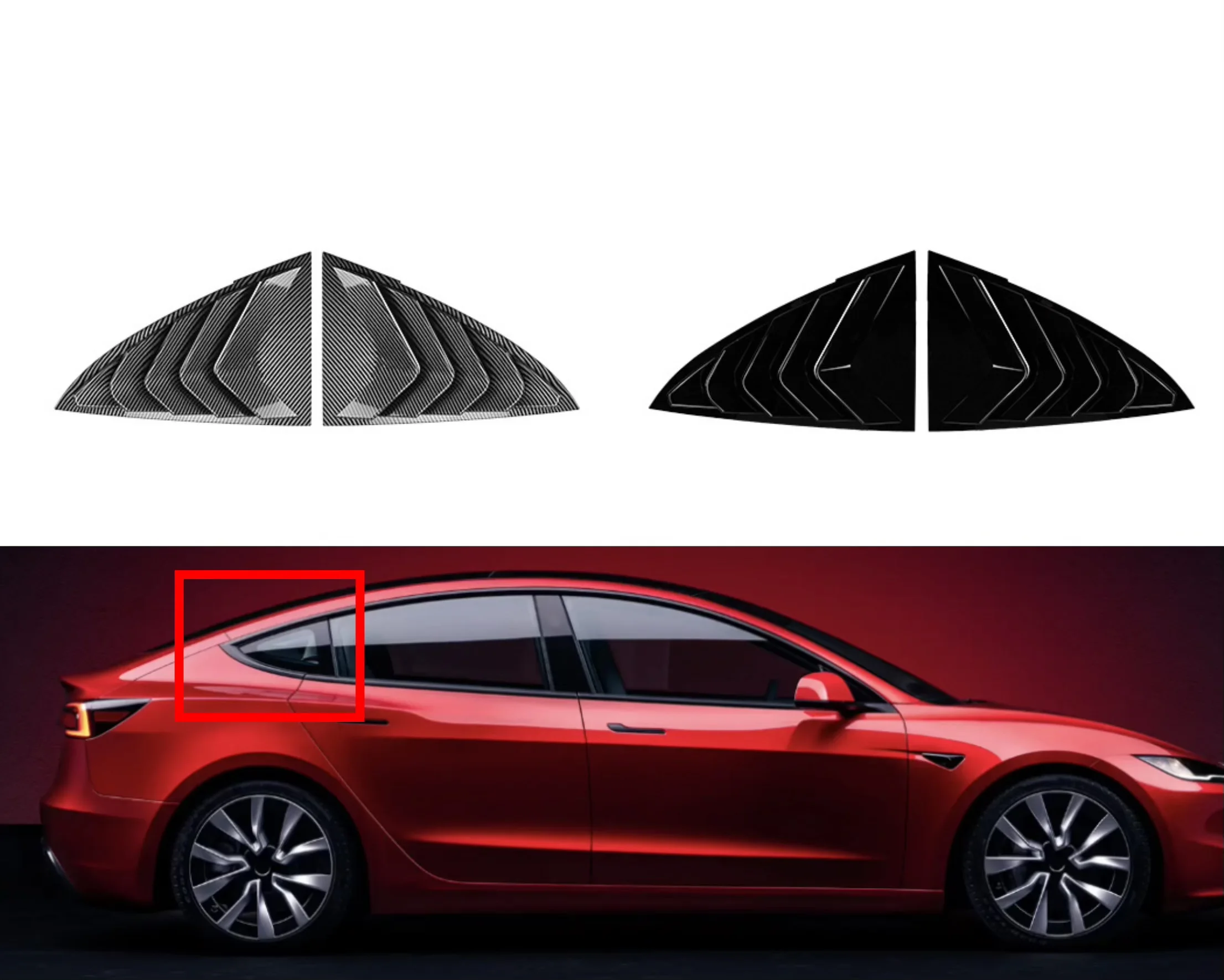 Rear Car Window Shutter Cover For Tesla Model 3 2017-2023 2025 Highland Louver Side Vent Trim Triangle Modified Accessories ABS
Rear Car Window Shutter Cover For Tesla Model 3 2017-2023 2025 Highland Louver Side Vent Trim Triangle Modified Accessories ABS