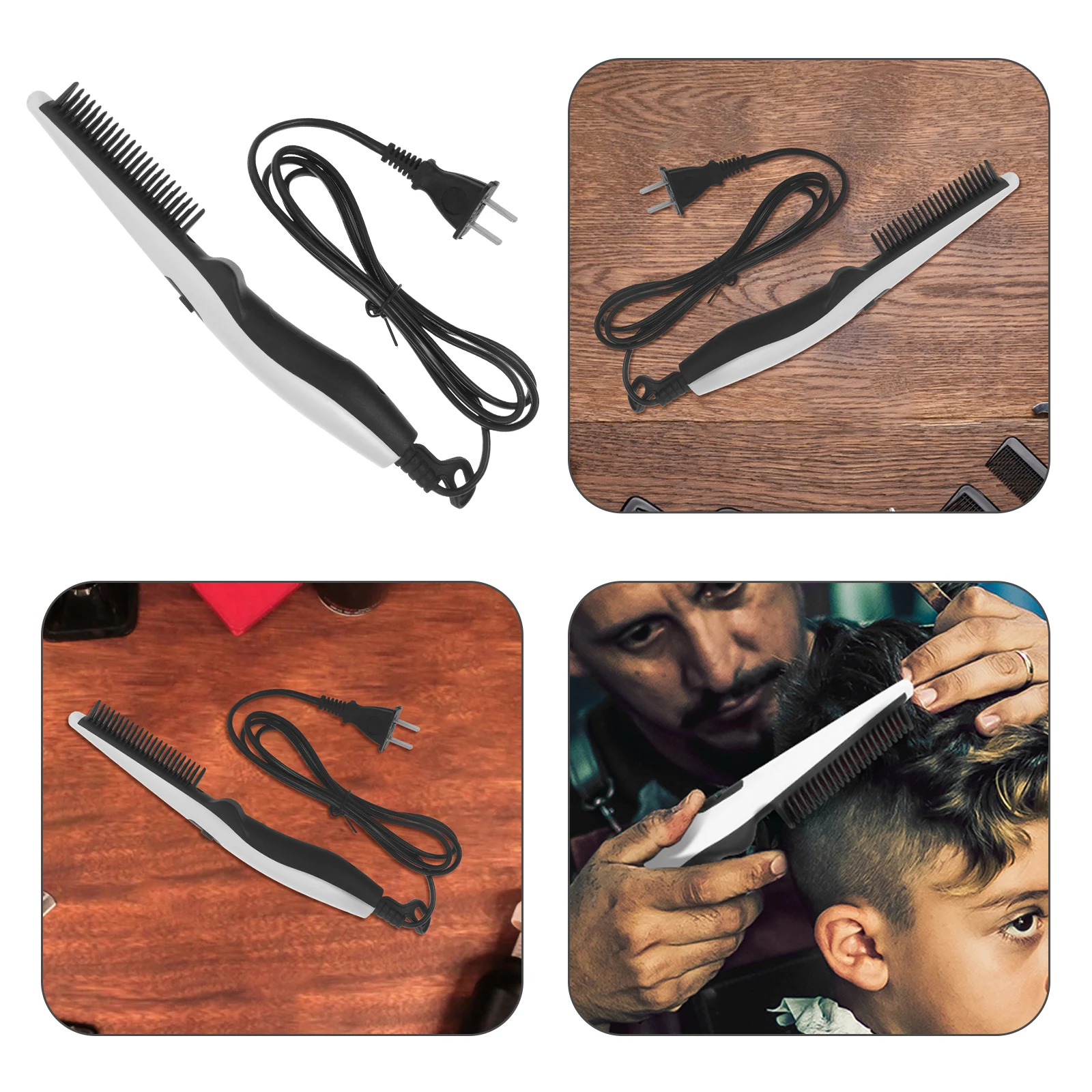 Electric Beard Comb Hair Straightening Men White Portable 20s Fast Heating Anti Frizz Safe Rubber Temperature Control Hair
Electric Beard Comb Hair Straightening Men White Portable 20s Fast Heating Anti Frizz Safe Rubber Temperature Control Hair