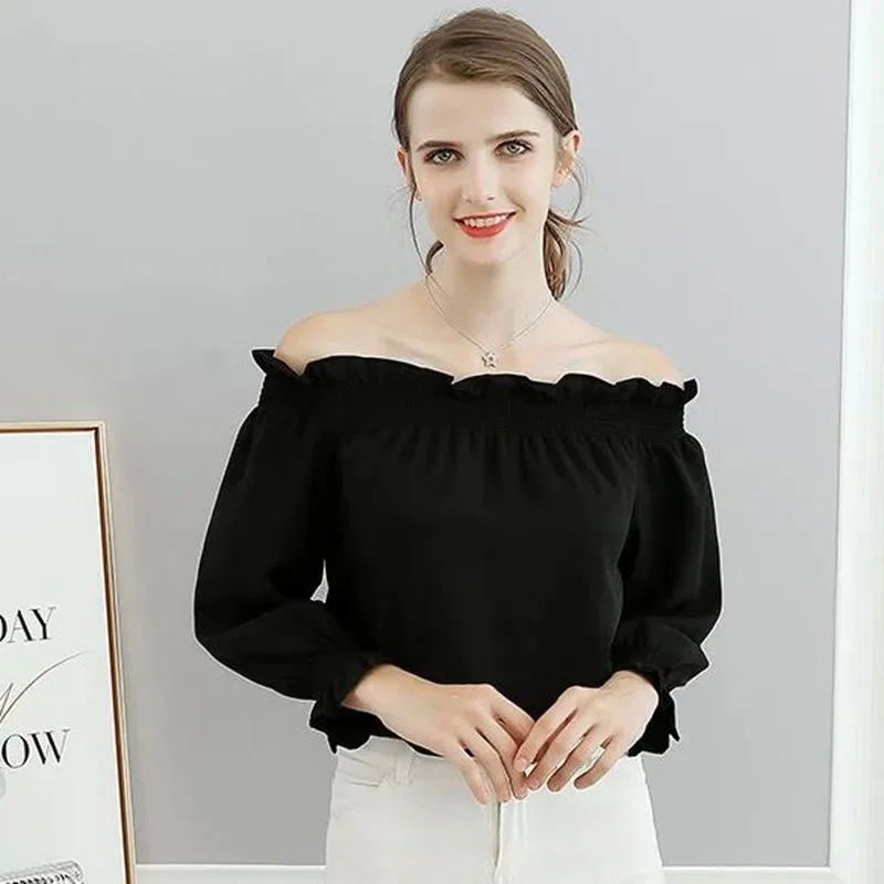 Korean Sle Thin Chiffon irt Women Pure Color Spring Summer Cleanfit Poly Fabric A-Line Sve ort Sve Non-Stretch
Korean Sle Thin Chiffon irt Women Pure Color Spring Summer Cleanfit Poly Fabric A-Line Sve ort Sve Non-Stretch