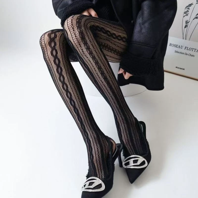 Black Fishnet Pantyhose, Summer Thin Jacquard Mesh Stockings, Hollow Out Slimming Anti-Scratch Hosiery for Streetwear
Black Fishnet Pantyhose, Summer Thin Jacquard Mesh Stockings, Hollow Out Slimming Anti-Scratch Hosiery for Streetwear
