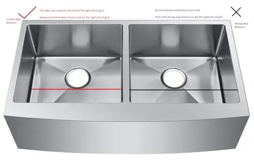 Stainless Steel Sink Base Grid For Kitchen, 20 By 15 Inches, Bottom Measurement Compatible
Stainless Steel Sink Base Grid For Kitchen, 20 By 15 Inches, Bottom Measurement Compatible