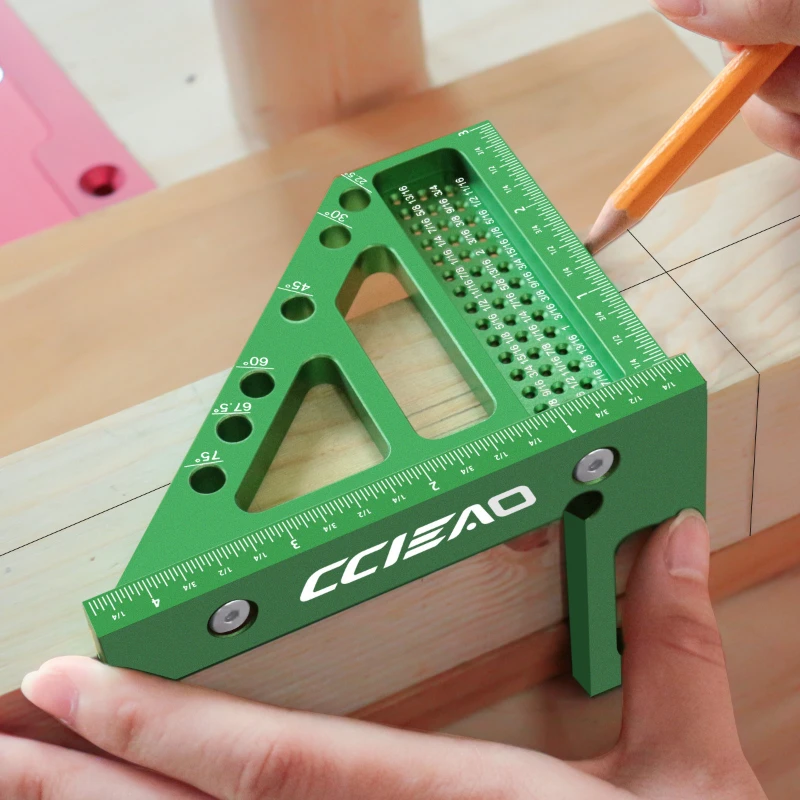 Woodworking Measuring Protractor Ruler High-precision Aluminum Alloy Durable Measuring Triangle Marking Ruler Carpenter Tools
Woodworking Measuring Protractor Ruler High-precision Aluminum Alloy Durable Measuring Triangle Marking Ruler Carpenter Tools
