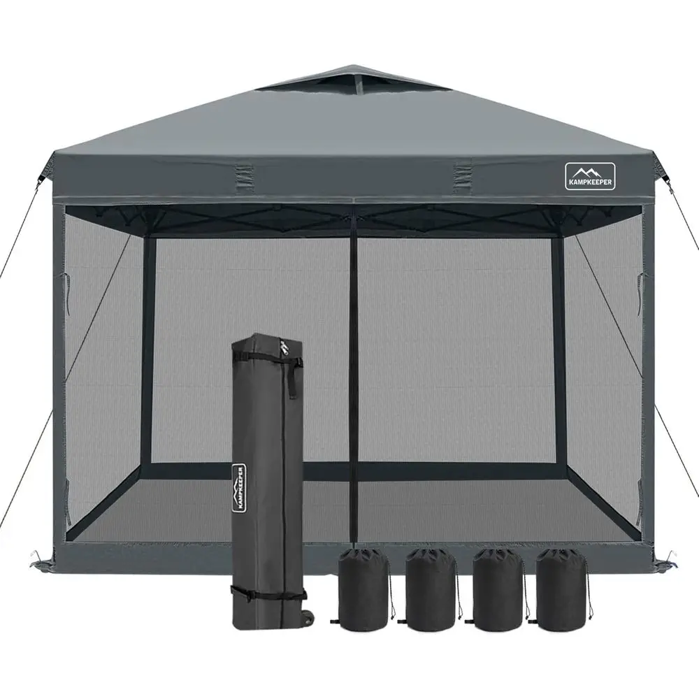 10x10 Waterproof Pop-Up Tent with Side Walls, Adjustable Outdoor Shelter for Camping, Backyard, and Events, Gray
10x10 Waterproof Pop-Up Tent with Side Walls, Adjustable Outdoor Shelter for Camping, Backyard, and Events, Gray