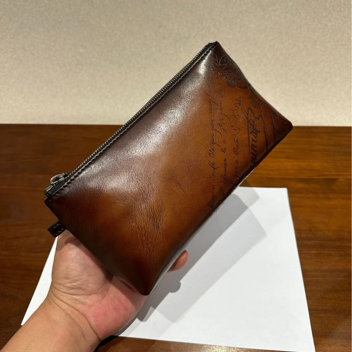 YETTIES Men's A-Grade Calfskin Hand-Rubbed Graphic Leather Clutch | Vintage Premium Handmade Organizer Pouch for Gentlemen
YETTIES Men's A-Grade Calfskin Hand-Rubbed Graphic Leather Clutch | Vintage Premium Handmade Organizer Pouch for Gentlemen