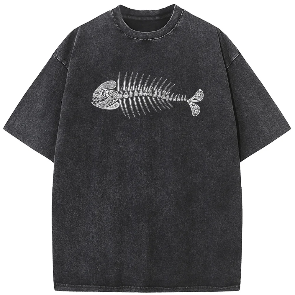 Totem Fishbone Men's Short-Sleeved T-shirt 230 Grams Of High-Quality Washed Old Tshirt Vintage Loose Tshirt
Totem Fishbone Men's Short-Sleeved T-shirt 230 Grams Of High-Quality Washed Old Tshirt Vintage Loose Tshirt