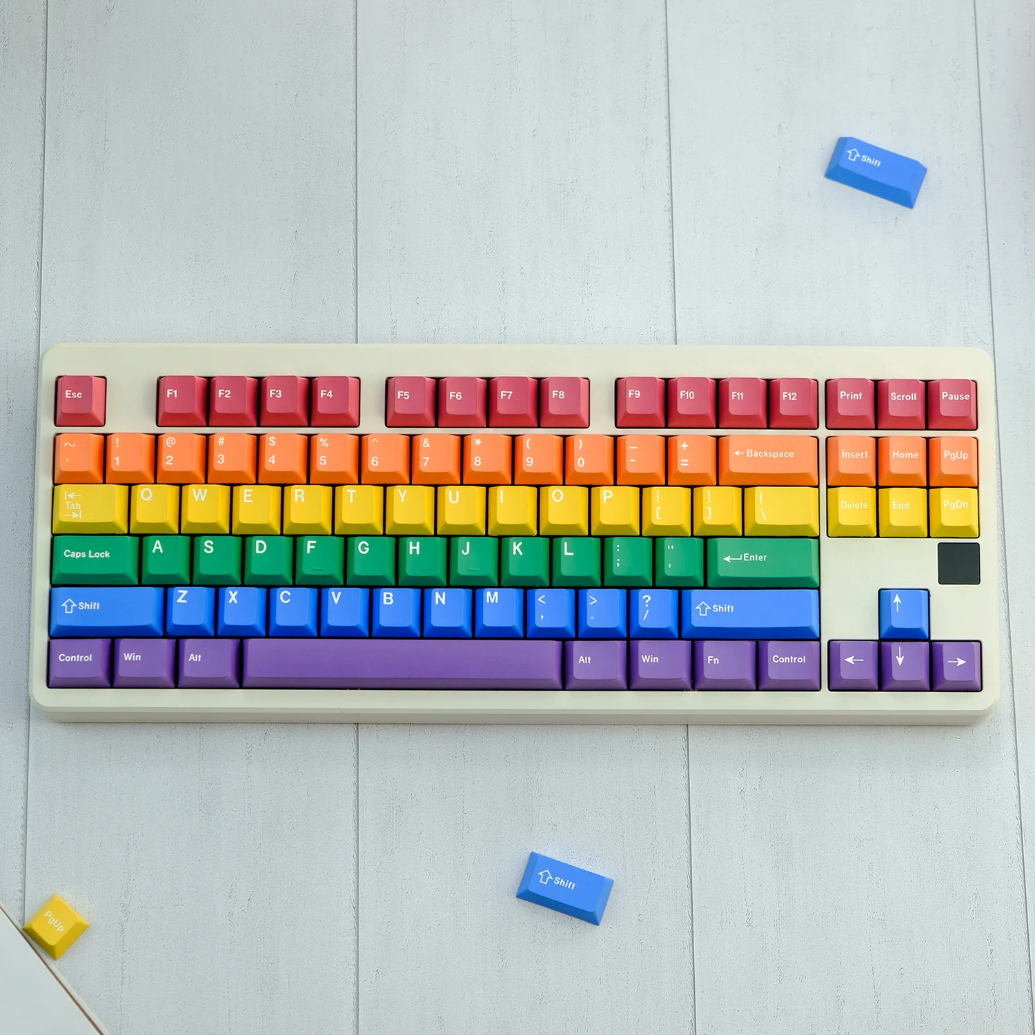 PBT GMK Pride Keycaps Cherry Profile Rainbow Keycap 5-side Dye Sublimation Mechanical Keyboard Keycap For MX Switch 1.75U Shift
PBT GMK Pride Keycaps Cherry Profile Rainbow Keycap 5-side Dye Sublimation Mechanical Keyboard Keycap For MX Switch 1.75U Shift