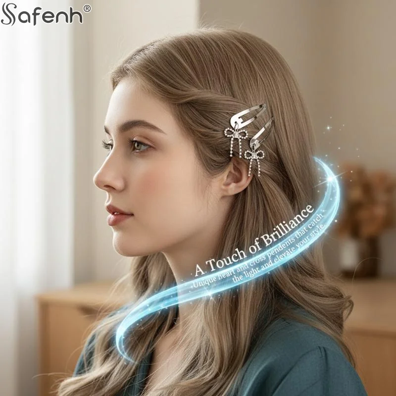 2pcs Fashion Metal Heart Cross Pendant Hair Clip Women Hairpins Headwear Chic Round Barrette Gothic Girls Hair Accessories Gifts
2pcs Fashion Metal Heart Cross Pendant Hair Clip Women Hairpins Headwear Chic Round Barrette Gothic Girls Hair Accessories Gifts