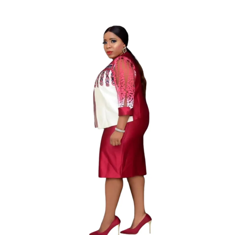 Customized 4XL 5XL Africa Plus Size Women's Dresses 2 Piece Sets Spring Autumn New Round Neck 3/4 Sleeve Pleated Dress Large Clo
Customized 4XL 5XL Africa Plus Size Women's Dresses 2 Piece Sets Spring Autumn New Round Neck 3/4 Sleeve Pleated Dress Large Clo