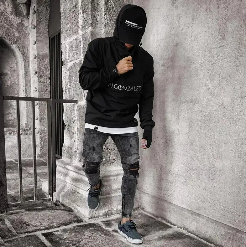 Spring and Autumn European and American Denim Grey Perforated Zipper Legs Elastic Tight Small Leg Pants Men
Spring and Autumn European and American Denim Grey Perforated Zipper Legs Elastic Tight Small Leg Pants Men