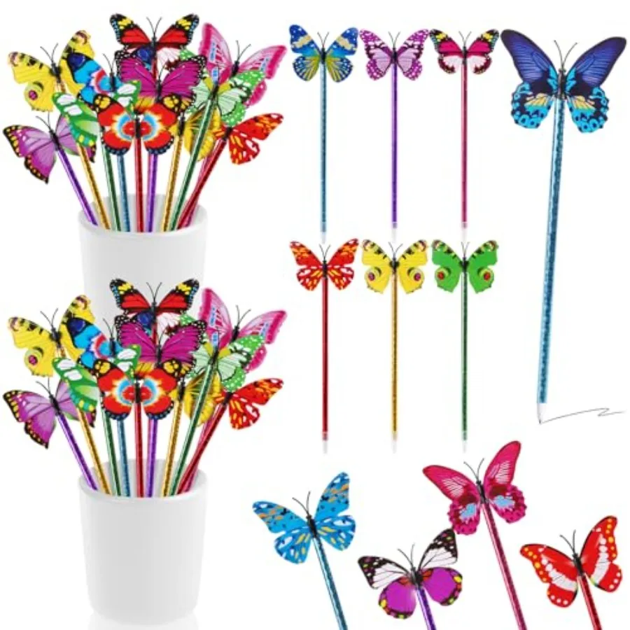 36 PCS Butterfly Pens Cute for Women Teacher 0.5mm Black Ink Pens for Girls Party Favo School Office Home Writing Supplies Bedr
36 PCS Butterfly Pens Cute for Women Teacher 0.5mm Black Ink Pens for Girls Party Favo School Office Home Writing Supplies Bedr