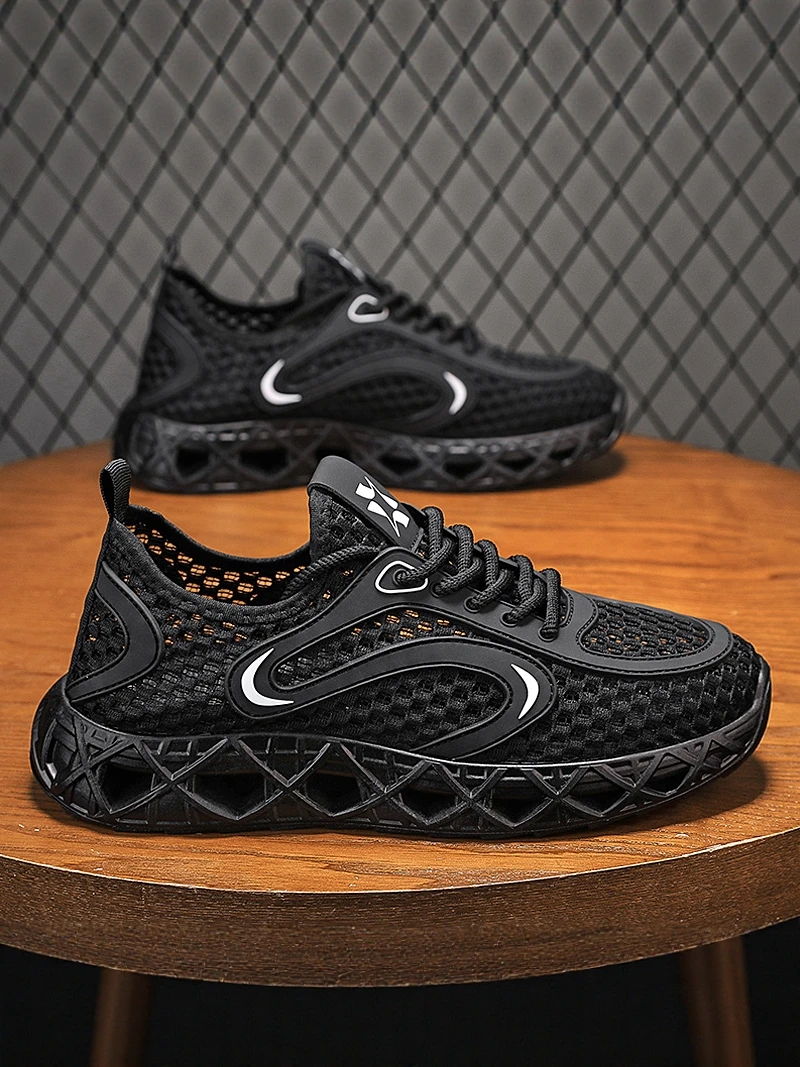 Men's Summer Mesh Shoes Breathable Hollow out Design Soft Bottom Shock Absorption Thin Style Work Shoes Large Size Sports Shoes
Men's Summer Mesh Shoes Breathable Hollow out Design Soft Bottom Shock Absorption Thin Style Work Shoes Large Size Sports Shoes
