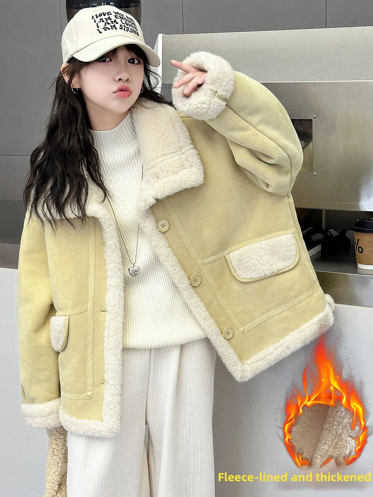 Thiened Fce Jaet for Girls Autumn Winter New Sle 2025 Middle School Students Thiened Leather Fur Inteated Sweate...
Thiened Fce Jaet for Girls Autumn Winter New Sle 2025 Middle School Students Thiened Leather Fur Inteated Sweate...