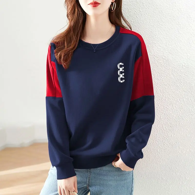 Loose Fit Pure Cotton Long Sleeve Base Layer Shirt Women's Artistic T-Shirt Top Splice Design Comfortable Breathable Sweatshirt
Loose Fit Pure Cotton Long Sleeve Base Layer Shirt Women's Artistic T-Shirt Top Splice Design Comfortable Breathable Sweatshirt