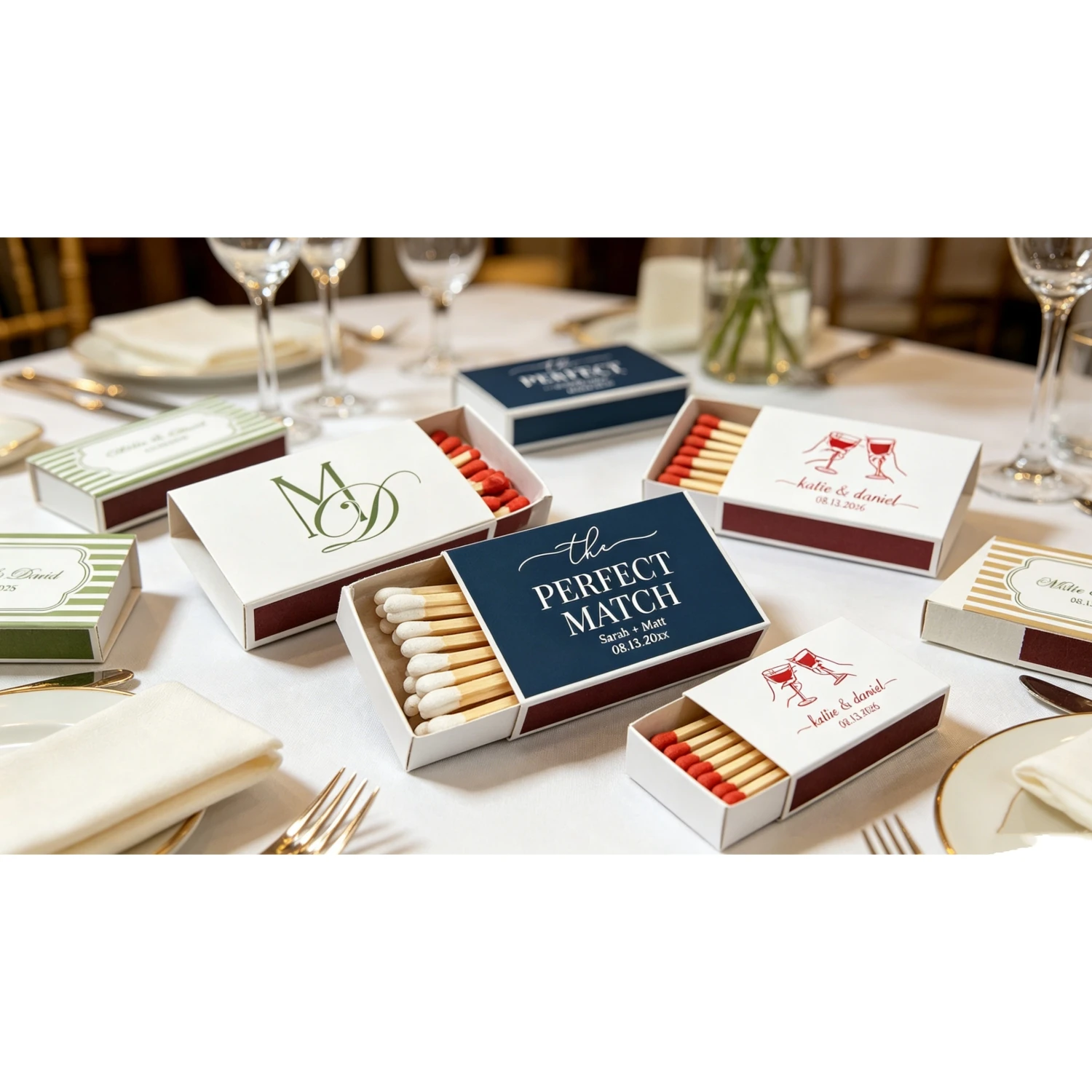 Custom Wedding Fun Matchboxes, Personalized Party Design, Enjoyable Favours for Wedding Guests
Custom Wedding Fun Matchboxes, Personalized Party Design, Enjoyable Favours for Wedding Guests