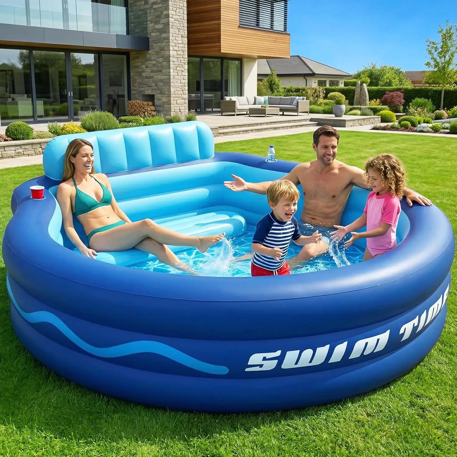 Inflatable Pool with Seats and Headrest,Oversized Thickened Large Blow Up Pool for Audlt,Inflatable Backyard Pools for Adult,Dur
Inflatable Pool with Seats and Headrest,Oversized Thickened Large Blow Up Pool for Audlt,Inflatable Backyard Pools for Adult,Dur