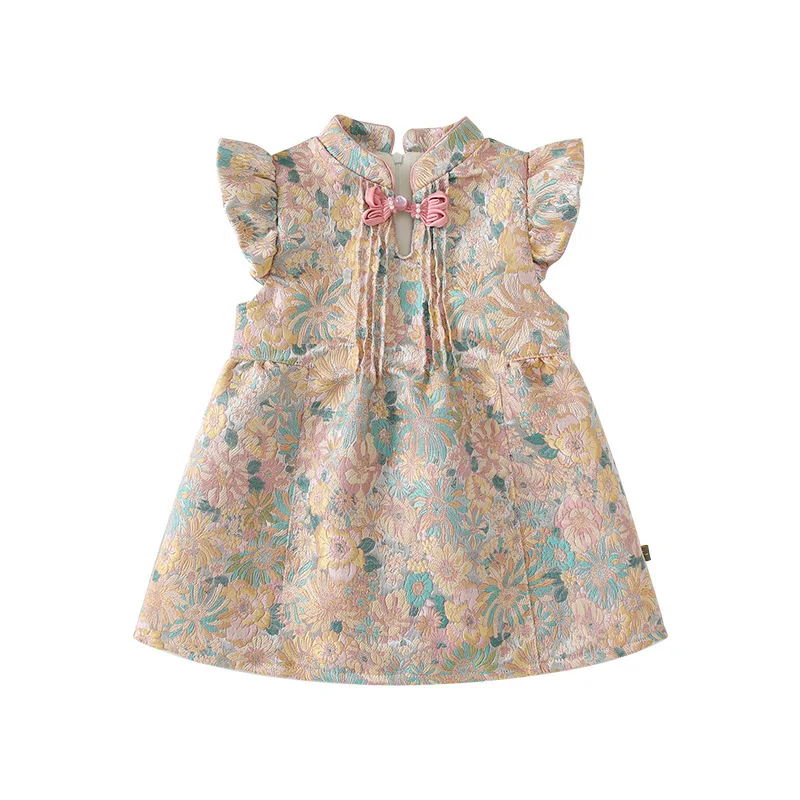 Summer Children New Chinese Buckle Style Sleeveless Kawaii Improved Cheongsam Dress for Girls Cotton 1-3 Years Casual Dresses
Summer Children New Chinese Buckle Style Sleeveless Kawaii Improved Cheongsam Dress for Girls Cotton 1-3 Years Casual Dresses