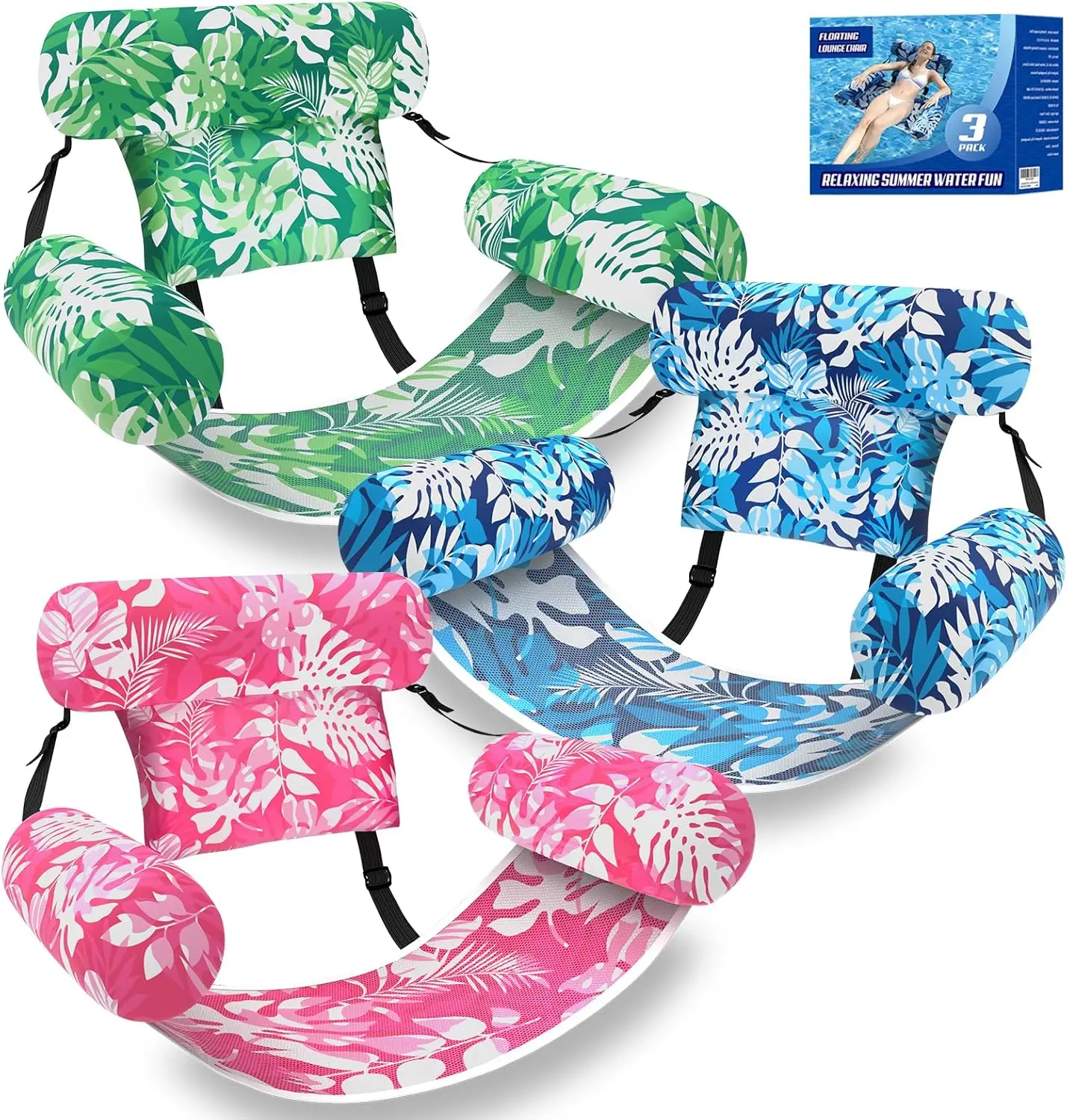 Pool Floats Adult, 3Pack/2Pack/ Pack Adjustable Heavy Duty Inflatable Pool Floats Chair, Portable Pool Float Lounger for Adu
Pool Floats Adult, 3Pack/2Pack/ Pack Adjustable Heavy Duty Inflatable Pool Floats Chair, Portable Pool Float Lounger for Adu