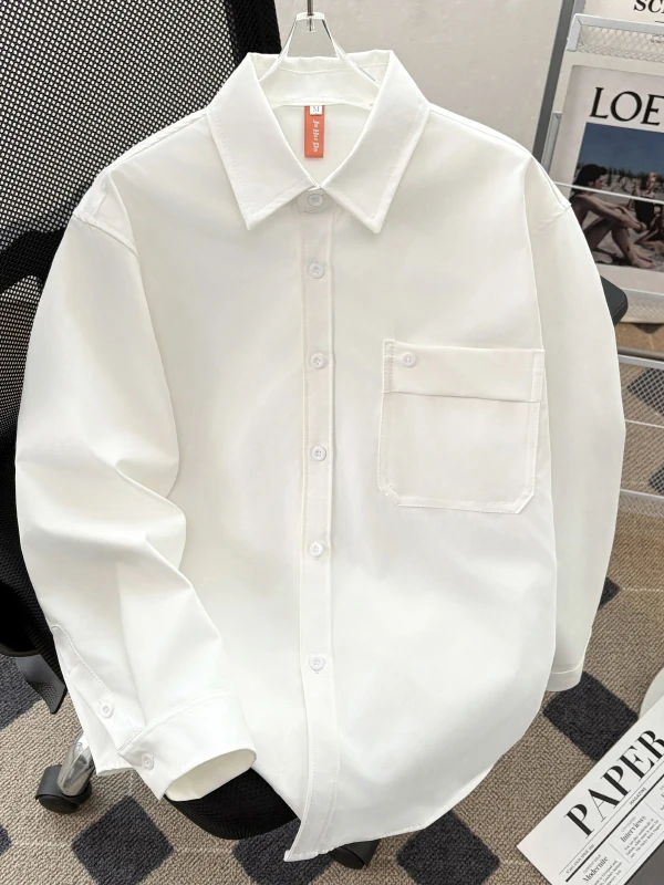 Casual Long Sleeve Men's Shirt Autumn Winter Trend Pure Color Base Layer Shirt Versatile High-End Feeling Layering Shirt
Casual Long Sleeve Men's Shirt Autumn Winter Trend Pure Color Base Layer Shirt Versatile High-End Feeling Layering Shirt