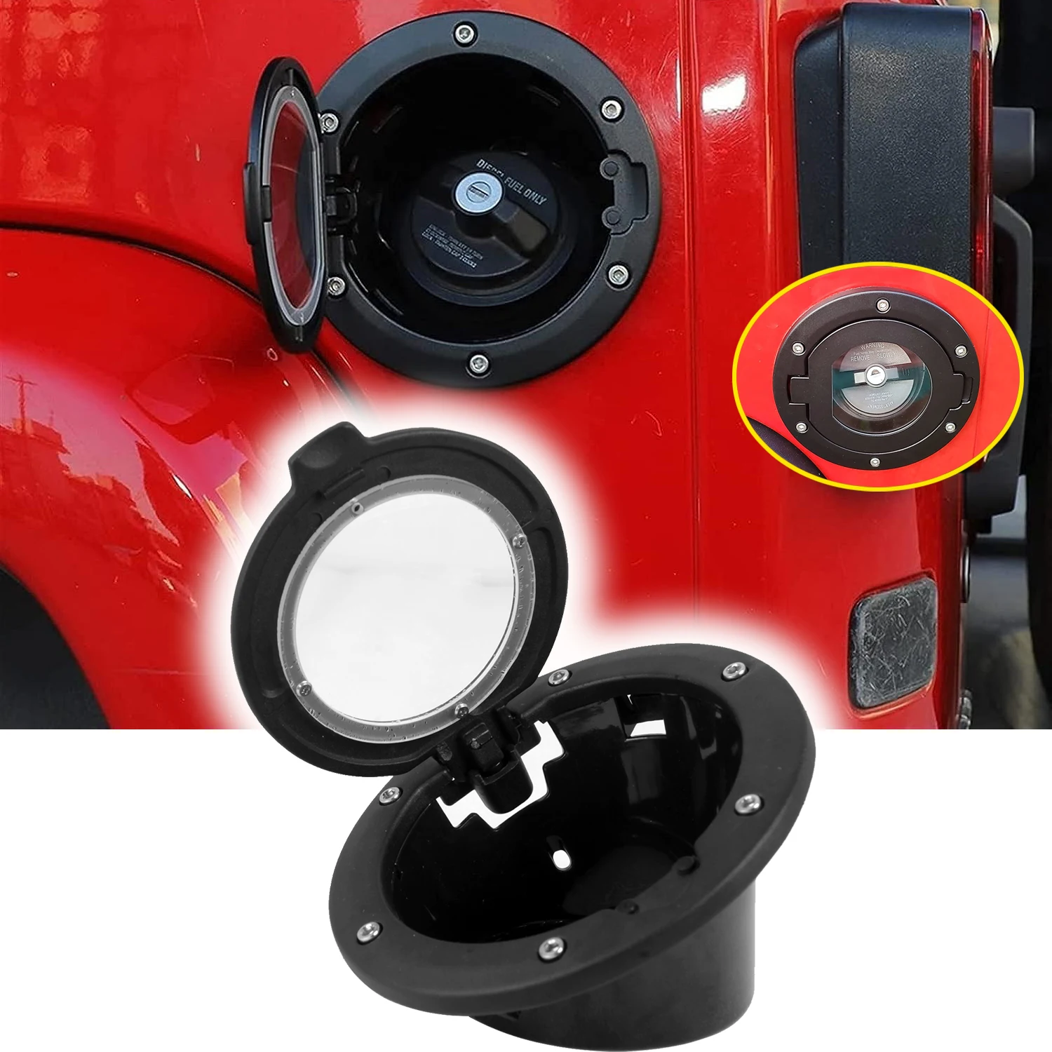 Car Gas Fuel Tank Cap Cover for Jeep Wrangler JK 2007-2017 Exterior Tank Cover Transparent
Car Gas Fuel Tank Cap Cover for Jeep Wrangler JK 2007-2017 Exterior Tank Cover Transparent