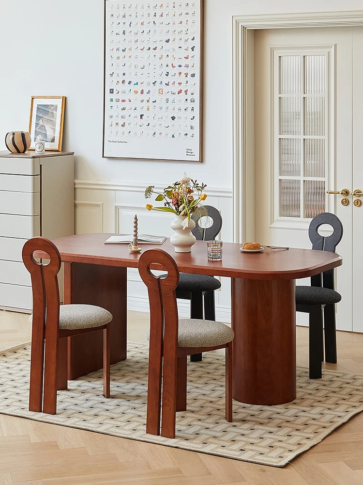 Wabi-sabi style solid wood dining table vintage long table in the vintage home net celebrity ins table studio
Wabi-sabi style solid wood dining table vintage long table in the vintage home net celebrity ins table studio