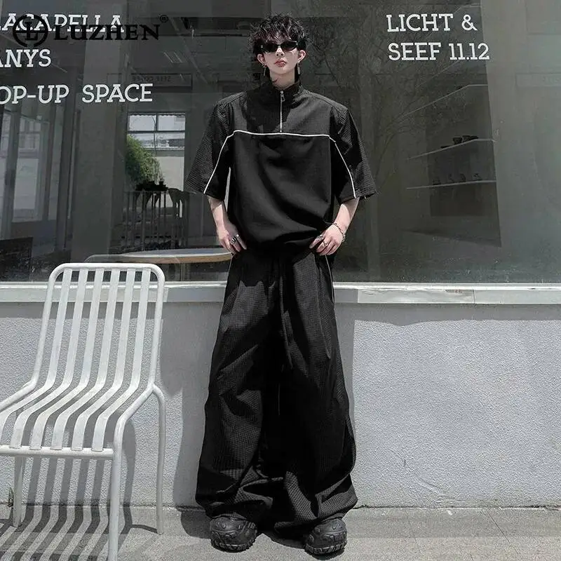 LUZHEN 2026 Summer Streetwear Two-piece Sets Men Fashion Baggy Wide Leg Casual Pants Handsome Splicing Design Sweatshirt JY7050
LUZHEN 2026 Summer Streetwear Two-piece Sets Men Fashion Baggy Wide Leg Casual Pants Handsome Splicing Design Sweatshirt JY7050