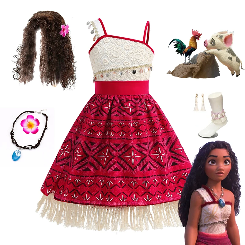 Disney Moana 2 Vaiana Costume Girls Princess Dress Children Purim Lace Clothes Kids Cartoon Cosplay Outfits Birthday Party Frock
Disney Moana 2 Vaiana Costume Girls Princess Dress Children Purim Lace Clothes Kids Cartoon Cosplay Outfits Birthday Party Frock