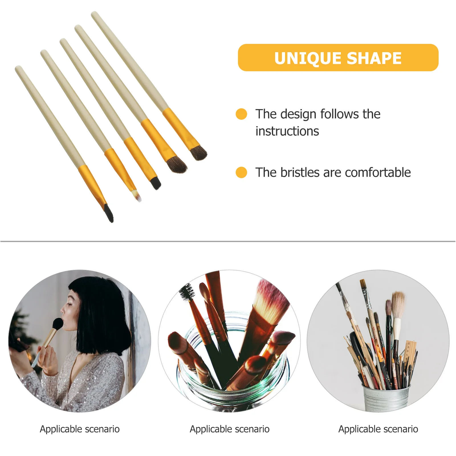 NOLITOY 5Pcs Makeup Brush Set Eye Liner Eyeshadow Brushes Kit for Professional Beauty Application
NOLITOY 5Pcs Makeup Brush Set Eye Liner Eyeshadow Brushes Kit for Professional Beauty Application