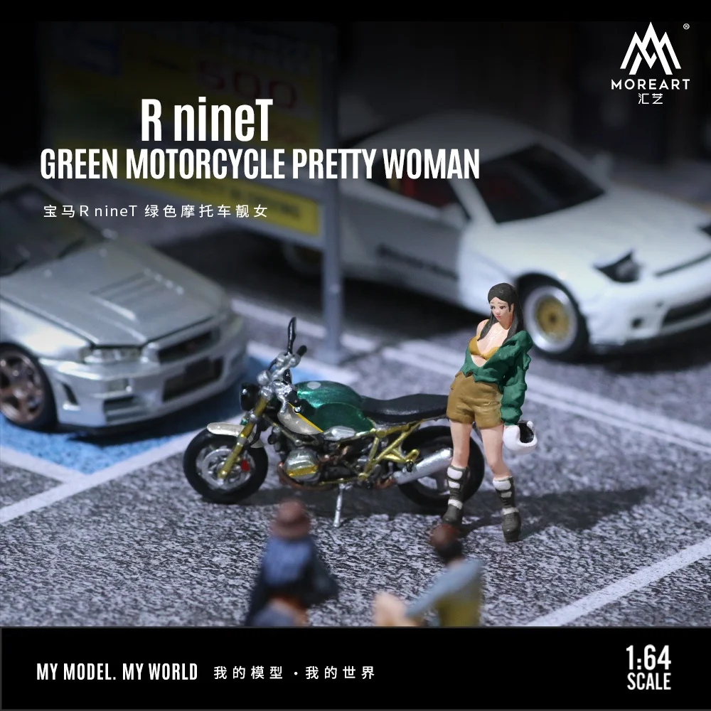 MoreArt1:64 R nineT Зеленый мотоцикл Красивая женская фигурка Набор моделей
MoreArt1:64 R nineT Зеленый мотоцикл Красивая женская фигурка Набор моделей