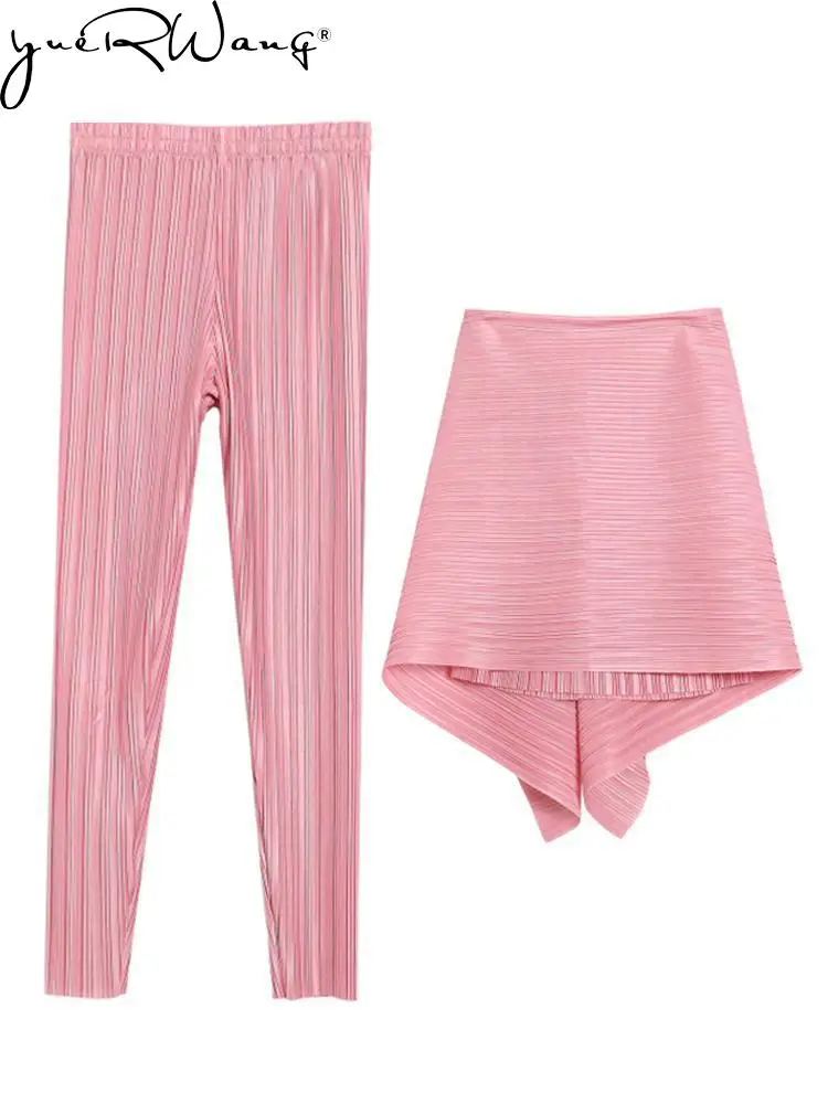 yuerwang Women Pant Sets 2022 Temperament Off Shoulder Pleated Crop Top High Waist Long Pants Two Piece Sets Summer New Arrival
yuerwang Women Pant Sets 2022 Temperament Off Shoulder Pleated Crop Top High Waist Long Pants Two Piece Sets Summer New Arrival