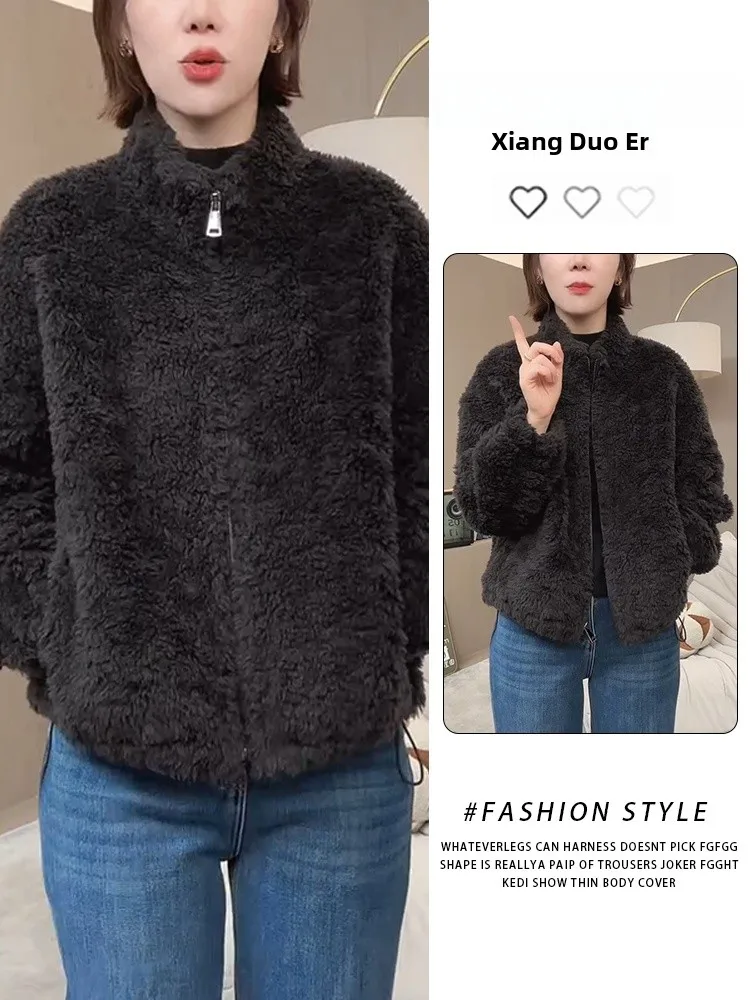 Sweet Cool ort Thiened Dstring Jaet из овечьего меха, женское осенне-зимнее новое пальто из водной кожи и меха
Sweet Cool ort Thiened Dstring Jaet из овечьего меха, женское осенне-зимнее новое пальто из водной кожи и меха