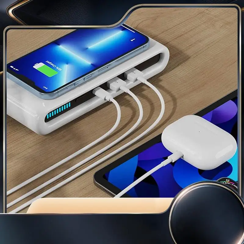 1 PCS Portable Wireless Charger 4-In-1 Multiport Wireless Charger Dual USB Wireless Charger For Home Trave
1 PCS Portable Wireless Charger 4-In-1 Multiport Wireless Charger Dual USB Wireless Charger For Home Trave