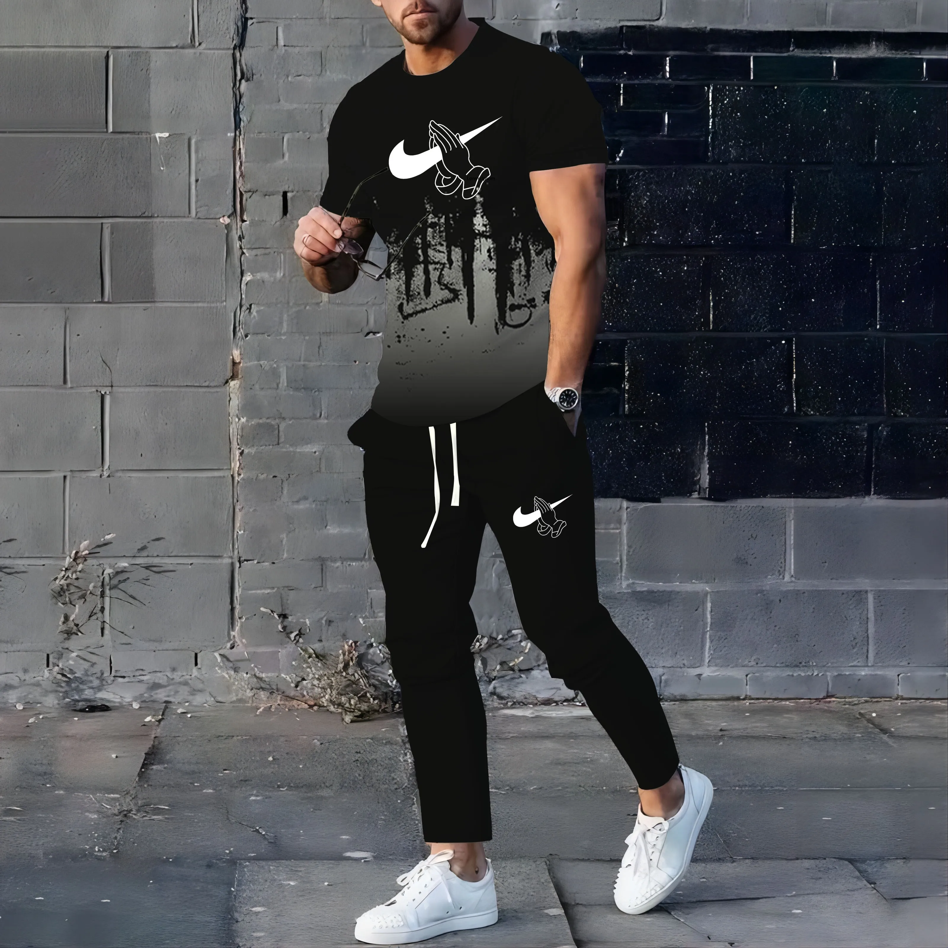 2024 Summer New Fashionable Men's Casual Football Sports Short Sleeve Set Two Piece Set T-shirt and Pants Men's Fashion
2024 Summer New Fashionable Men's Casual Football Sports Short Sleeve Set Two Piece Set T-shirt and Pants Men's Fashion