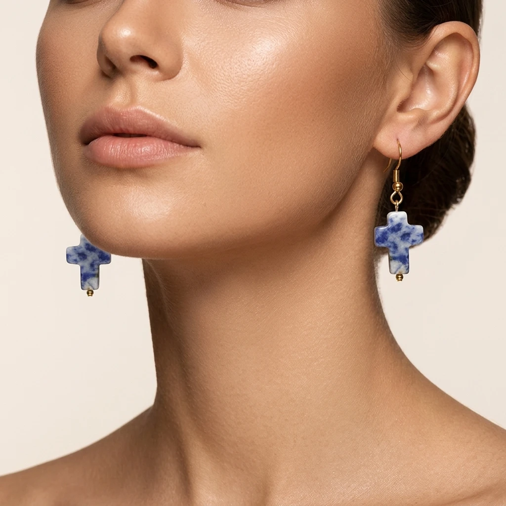 Pair of Handmade Bohemian Cross Pendant Earrings Elegant Gift for Beautiful Girls
Pair of Handmade Bohemian Cross Pendant Earrings Elegant Gift for Beautiful Girls