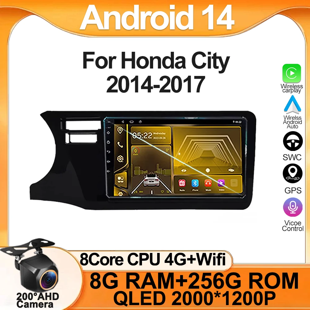 QLED Carplay Android 14 для Honda City 2014-2017 Автомобильный беспроводной GPS Bluetooth Авто Стерео Мультимедийный плеер DSP IPS WIFI DVD BT
QLED Carplay Android 14 для Honda City 2014-2017 Автомобильный беспроводной GPS Bluetooth Авто Стерео Мультимедийный плеер DSP IPS WIFI DVD BT
