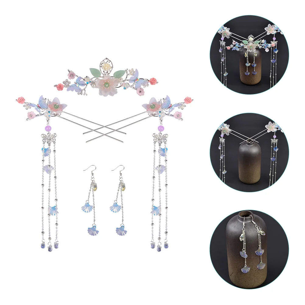 1 set 1 Set Hanfu Hairpin Set Alloy Vintage Chinese Traditional Accessories Long Tassel Sticks For Women Floral Hair Forks Bun
1 set 1 Set Hanfu Hairpin Set Alloy Vintage Chinese Traditional Accessories Long Tassel Sticks For Women Floral Hair Forks Bun