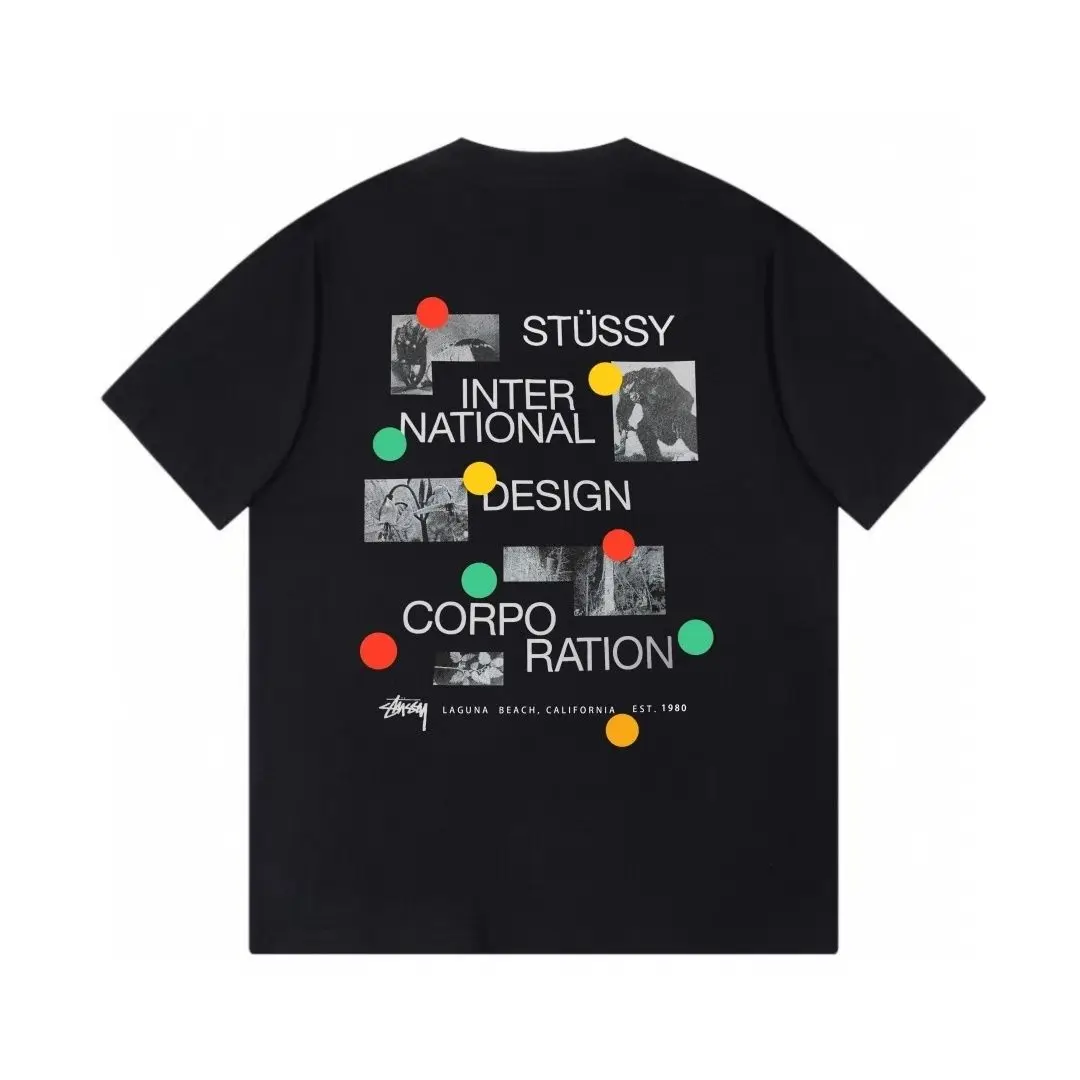 Stu Color Circular Logo Printed T-shirt, A Trendy Brand for Couples, Pure Cotton Short-sleeved, Versatile Graffiti
Stu Color Circular Logo Printed T-shirt, A Trendy Brand for Couples, Pure Cotton Short-sleeved, Versatile Graffiti