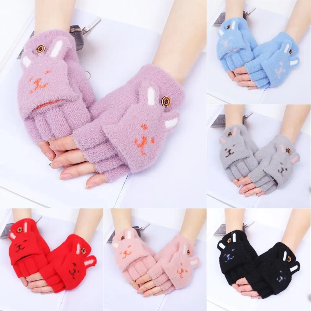 Fashion Thick Knit Mittens Cute Rabbit Ear Windproof Cold Proof Warm Gloves Short Flip Half Finger Gloves Winter
Fashion Thick Knit Mittens Cute Rabbit Ear Windproof Cold Proof Warm Gloves Short Flip Half Finger Gloves Winter