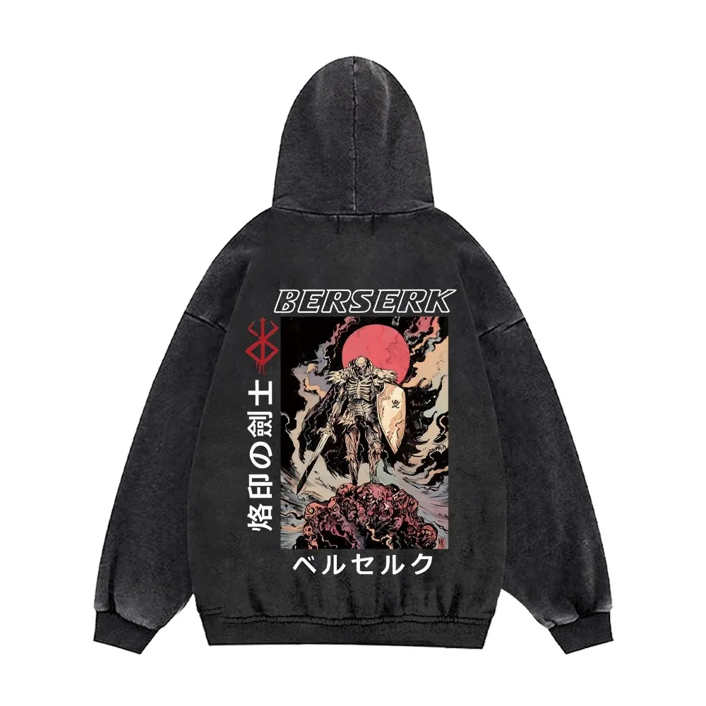 Anime Berserk Guts Graphic Print Washed Hooded Men Manga Y2k Hoodies Vintage Casual Streetwear Harajuku Male Classic Sweatshirt
Anime Berserk Guts Graphic Print Washed Hooded Men Manga Y2k Hoodies Vintage Casual Streetwear Harajuku Male Classic Sweatshirt