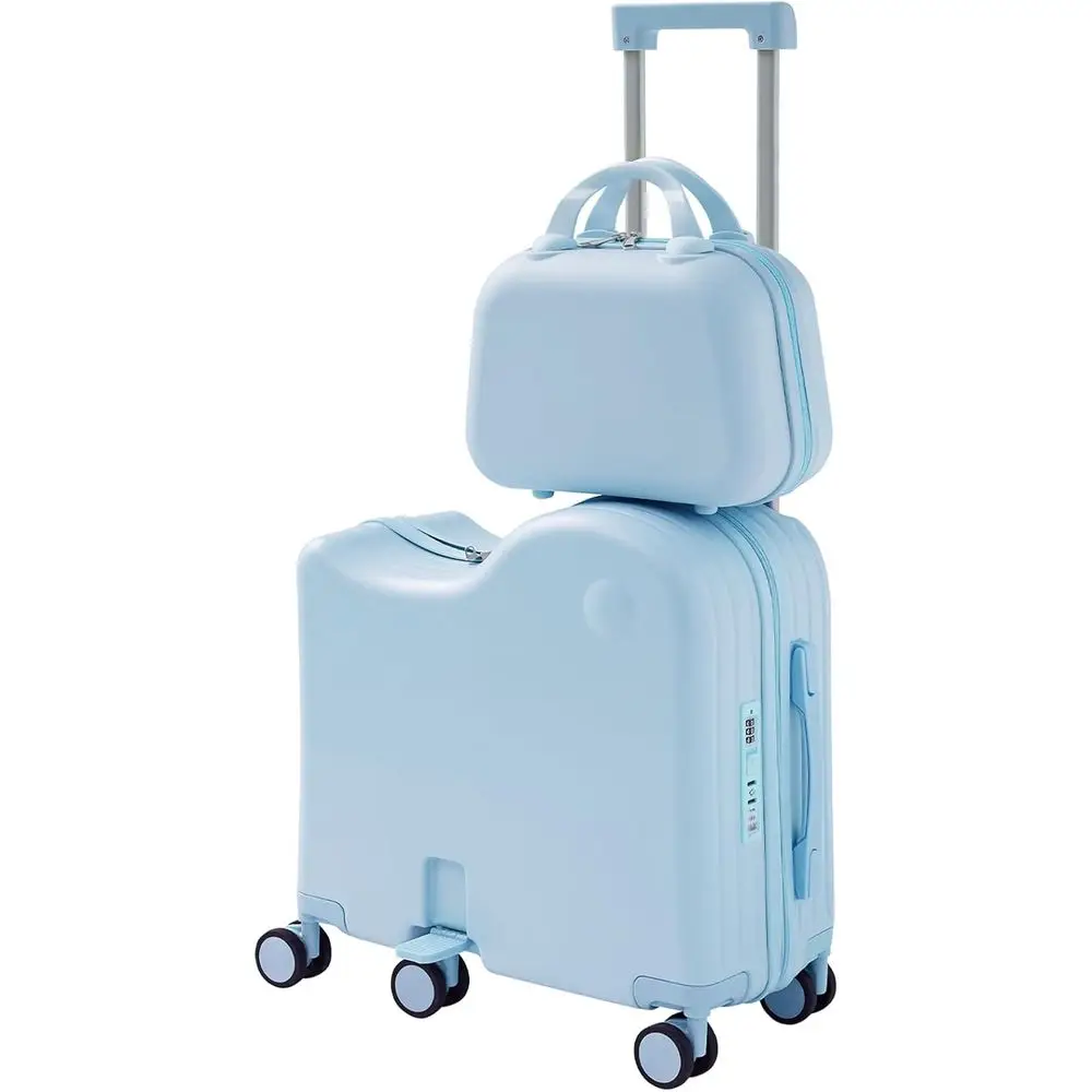 Ride-on Luggage with Portable Bag, Hardshell Suitcase, Cup Holder, Foldable Pedal, USB & Type-C Ports, TSA Lock, 6-Wheel Spinner
Ride-on Luggage with Portable Bag, Hardshell Suitcase, Cup Holder, Foldable Pedal, USB & Type-C Ports, TSA Lock, 6-Wheel Spinner