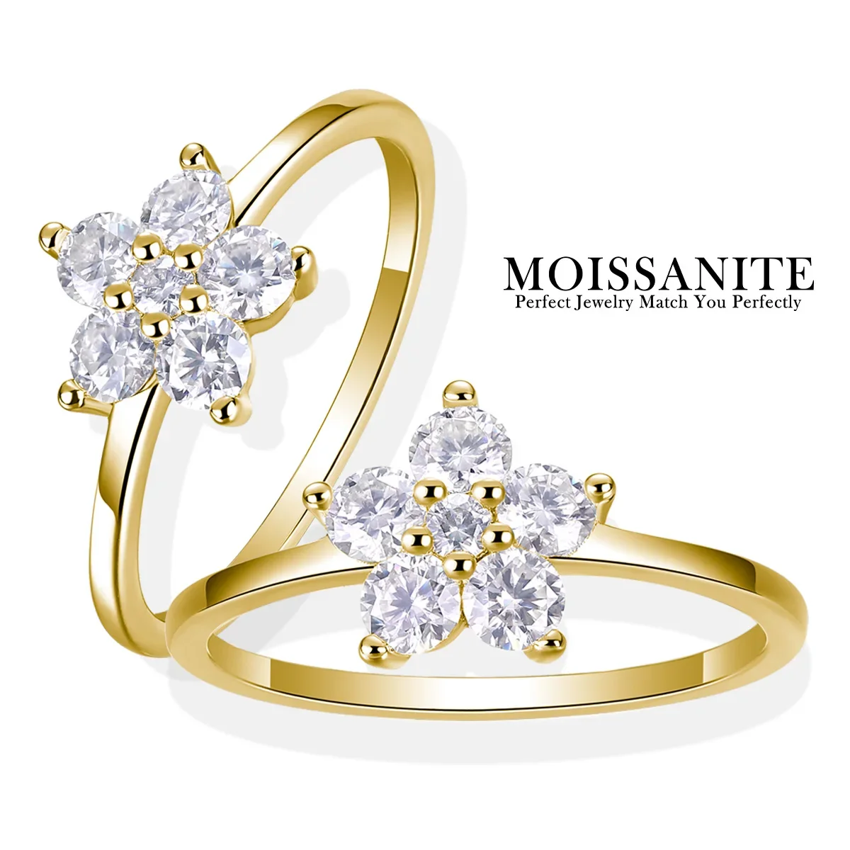0.53 CTW Moissanite Flower Ring for Women 925 Sterling Silver 18K Gold Plated Elegant Engagement Gift Jewelry GRA Certificate
0.53 CTW Moissanite Flower Ring for Women 925 Sterling Silver 18K Gold Plated Elegant Engagement Gift Jewelry GRA Certificate
