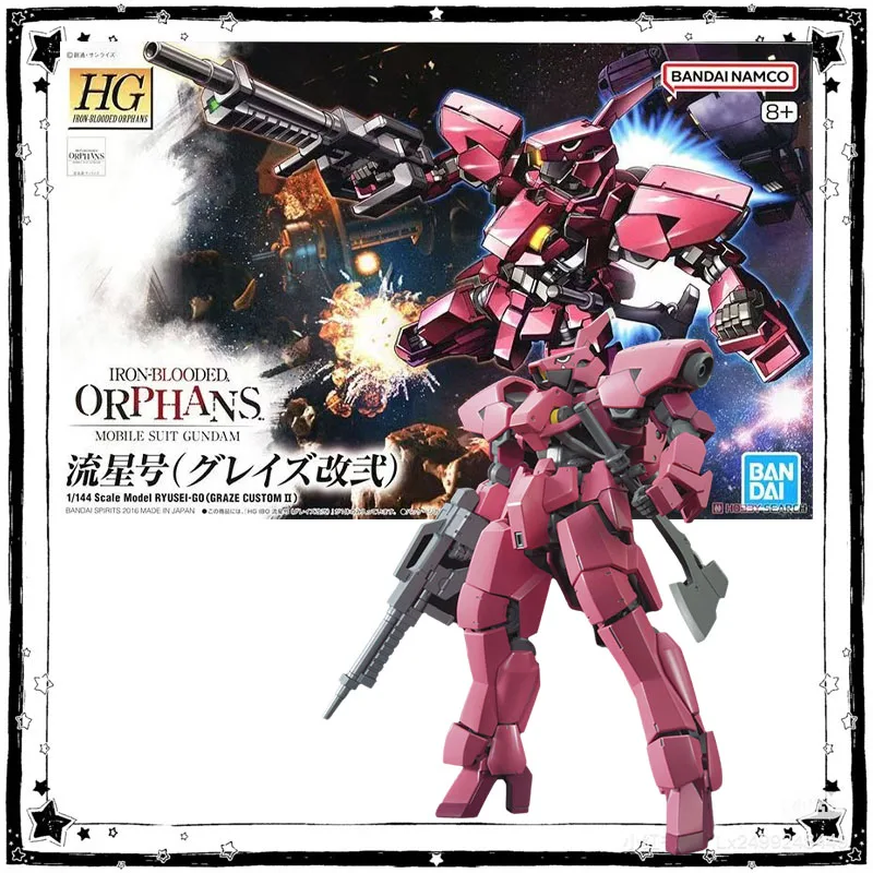 In Stock Bandai Gundam Model Kit Anime HG IBO 1/144 Ryusei Go Graze Custom Ⅱ Anime Action Figure Collection Assembly Model Toys
In Stock Bandai Gundam Model Kit Anime HG IBO 1/144 Ryusei Go Graze Custom Ⅱ Anime Action Figure Collection Assembly Model Toys