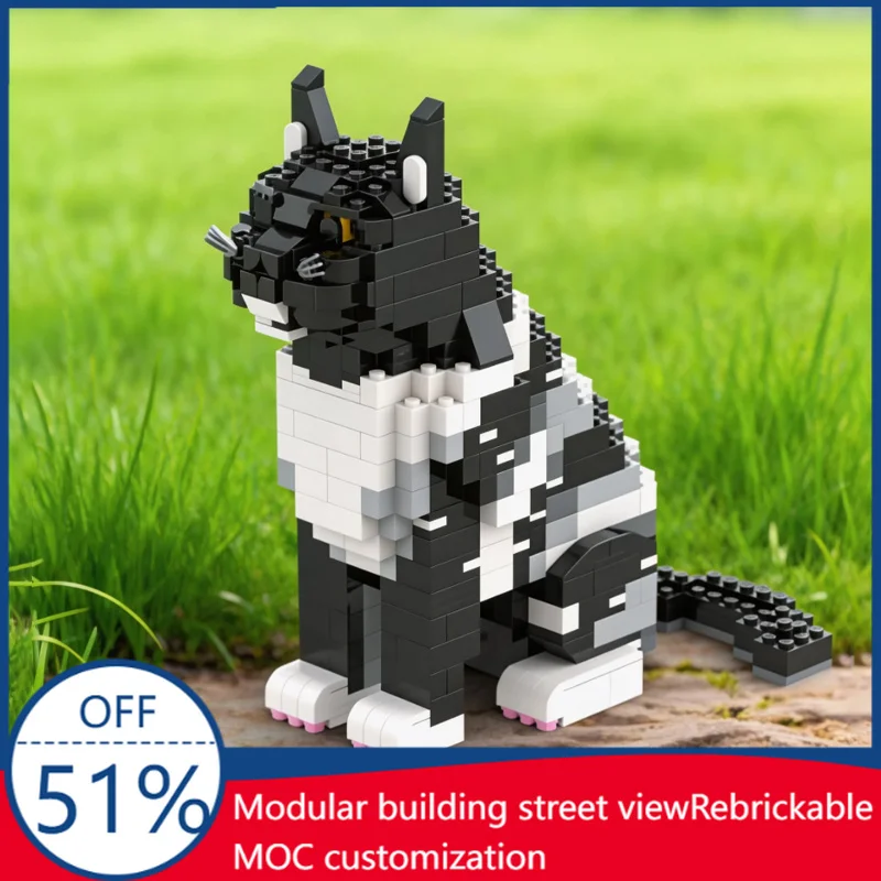 703 Parts Black White Cat Figure Model Building Blocks Kids Diy Educational Assembly Girl Display Toy Birthday Customized Gifts
703 Parts Black White Cat Figure Model Building Blocks Kids Diy Educational Assembly Girl Display Toy Birthday Customized Gifts